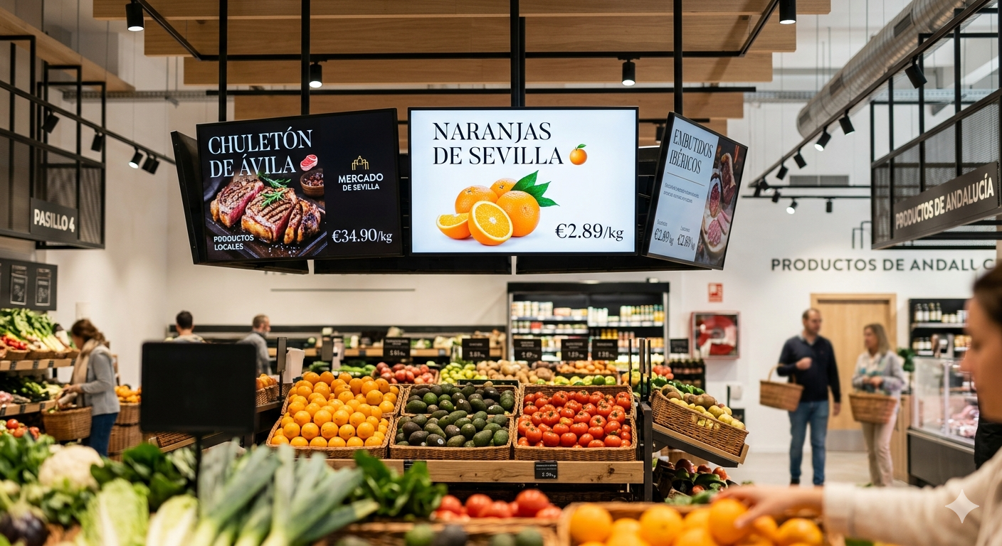 Digital Signage para Supermercados en Sevilla: Revoluciona la Experiencia de Compra con PubliTV