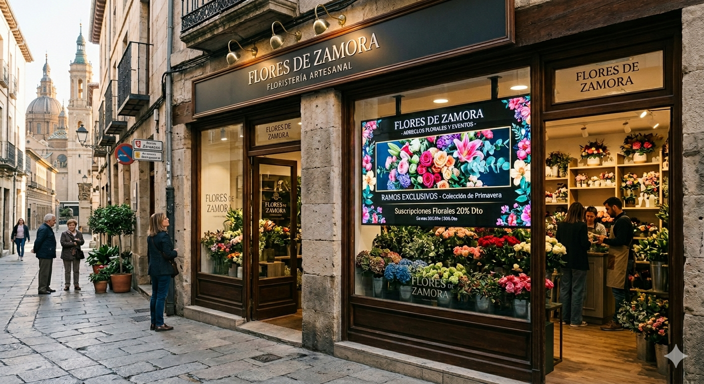 Impulsa tu Floristería en Zamora: El Poder Visual de la Cartelería Digital