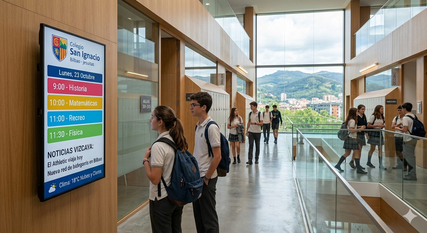 Revolución Educativa en Vizcaya: Por qué la Cartelería Digital es el Futuro de las Aulas