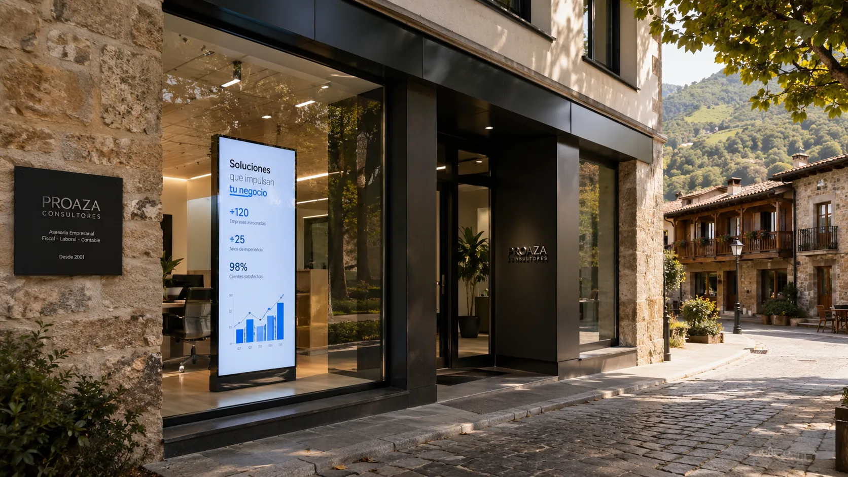 Revolución Digital en Oficinas de Proaza: Cómo Atraer Clientes y Retener Talento desde el Escaparate