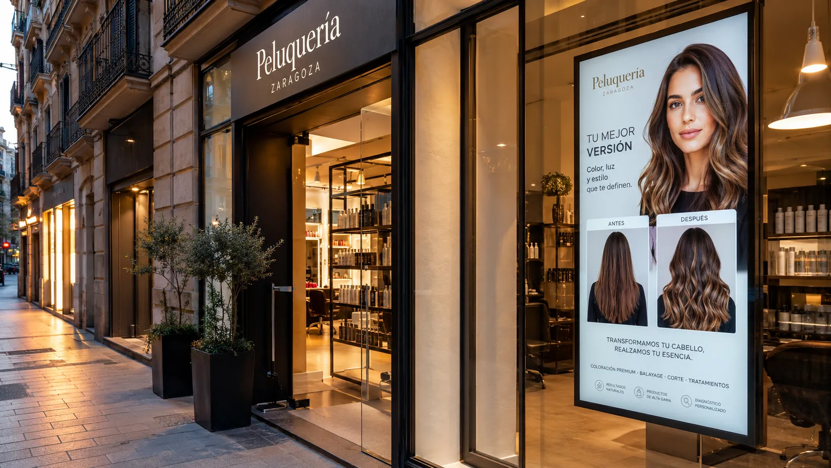 Atrapar Miradas en Zaragoza: La Cartelería Digital que Multiplica Clientes para tu Peluquería