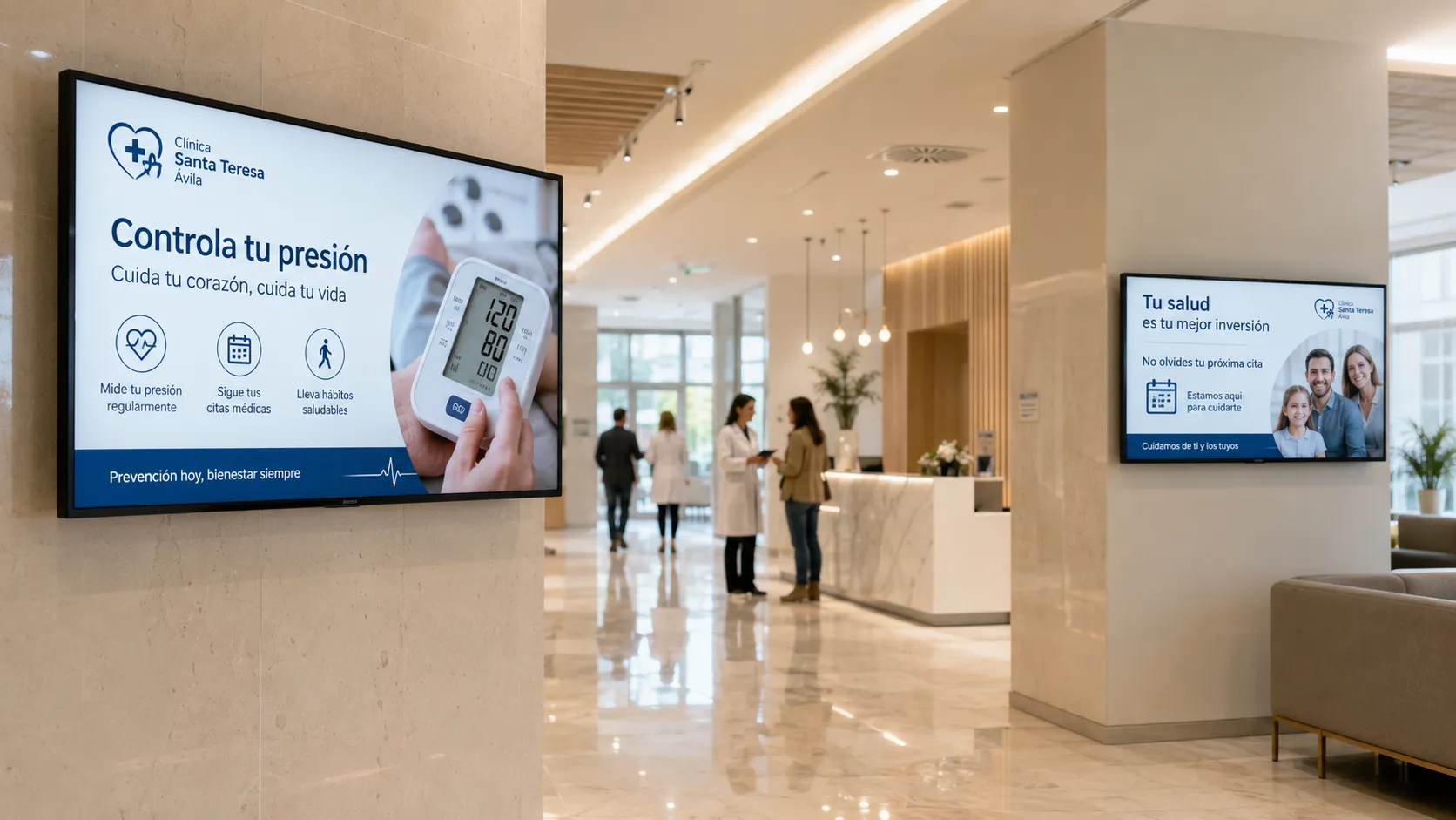 Digitalización en Clínicas de Ávila: Potencia el Interior y la Experiencia Paciente con Cartelería Digital