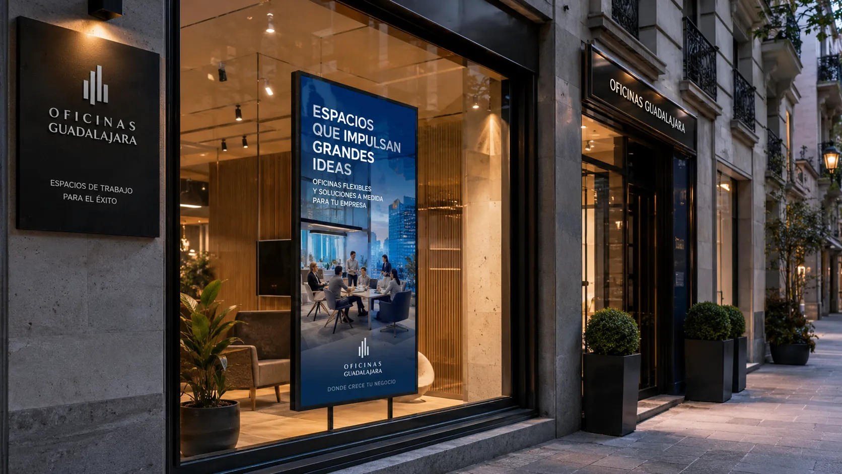 Exposición Digital en Oficinas Guadalajara: Transforme su escaparate y atraiga clientes en la acera