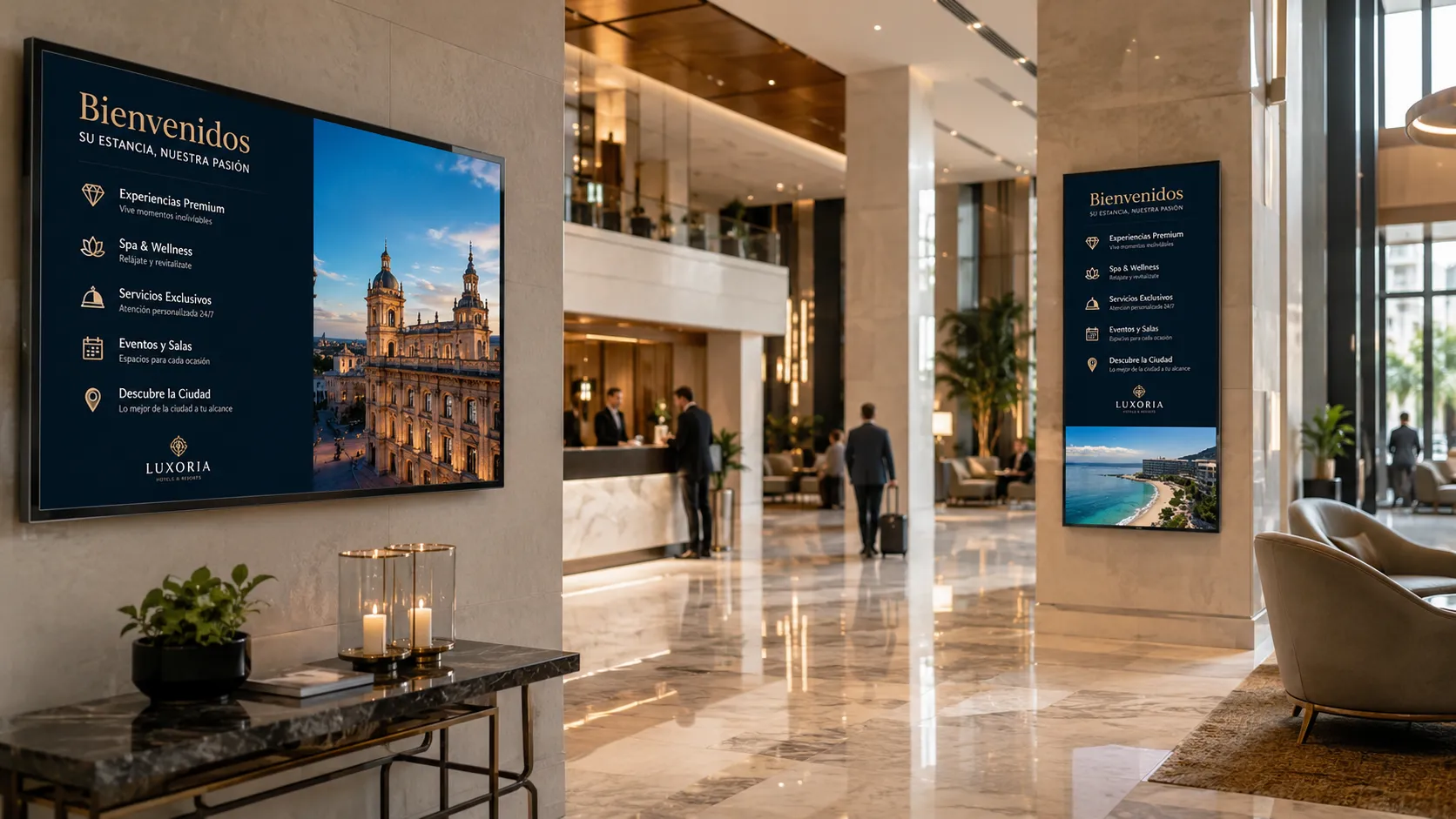 La Transformación Interior en Hoteles y Resorts: Cómo la Cartelería Digital Impulsa la Experiencia del Huésped