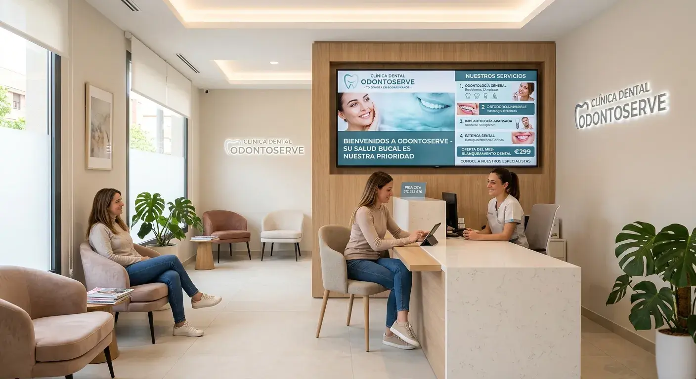 Instalación real de PubliTV / iDiRed en sector Clínicas Dentales