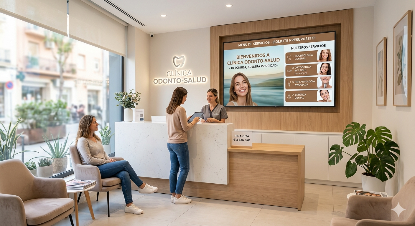 Instalación real de PubliTV / iDiRed en sector Clínicas y Salud