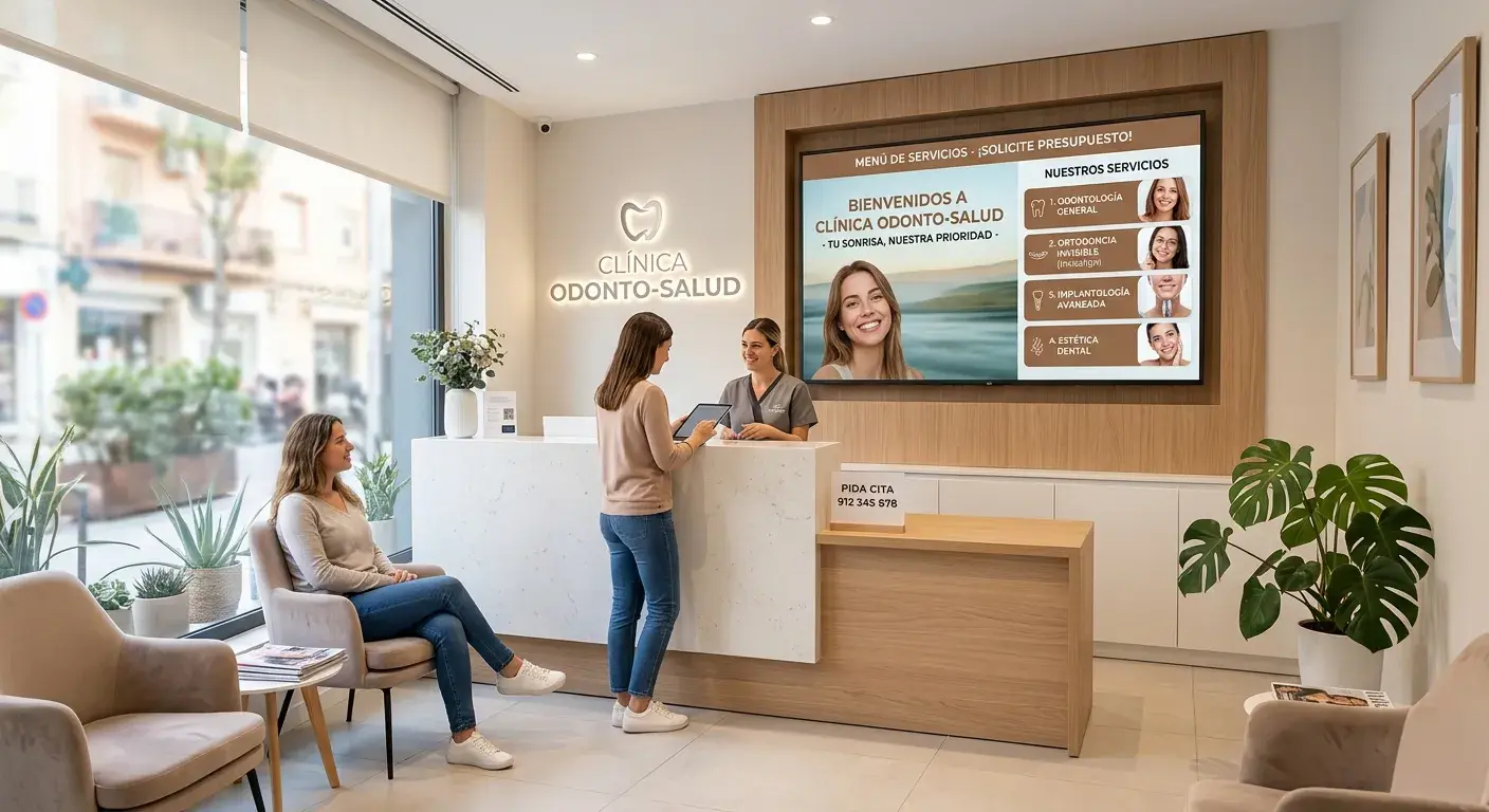 Instalación real de PubliTV / iDiRed en sector Clínicas y Salud