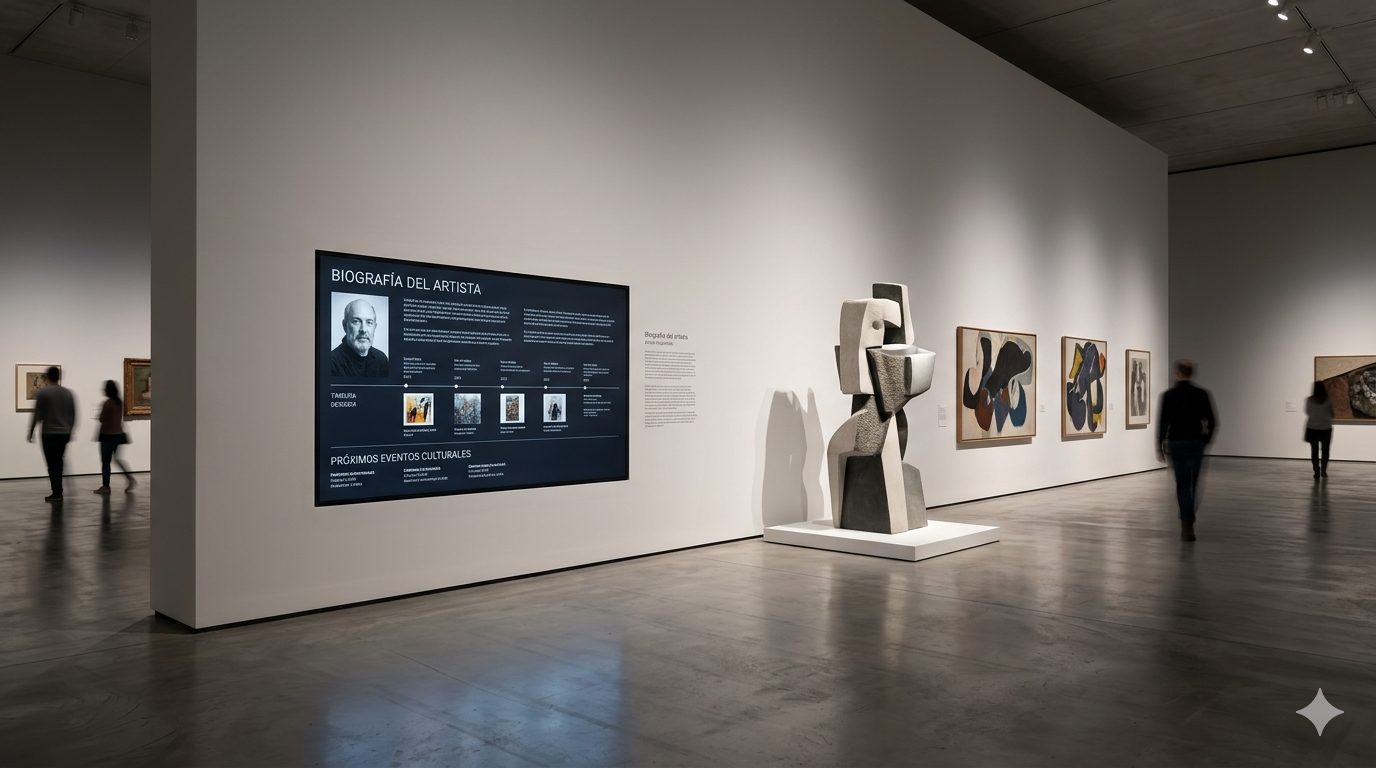 Instalación real de PubliTV / iDiRed en sector Museos y Cultura