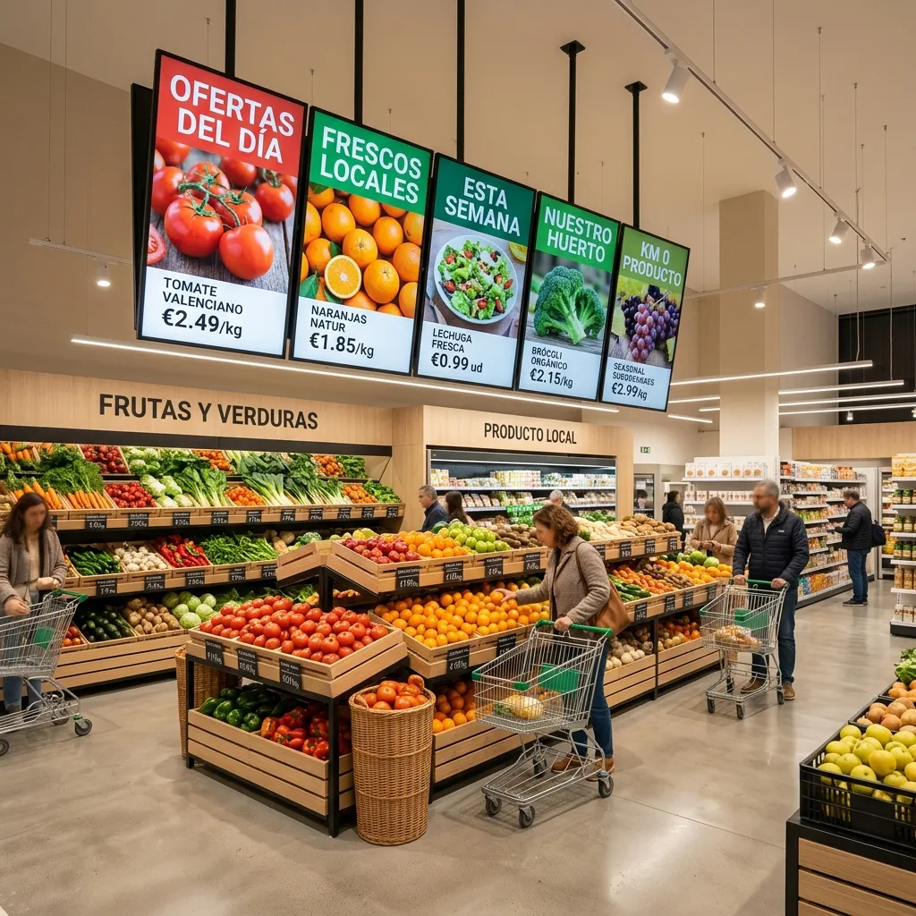 Instalación real de PubliTV / iDiRed en sector Supermercados