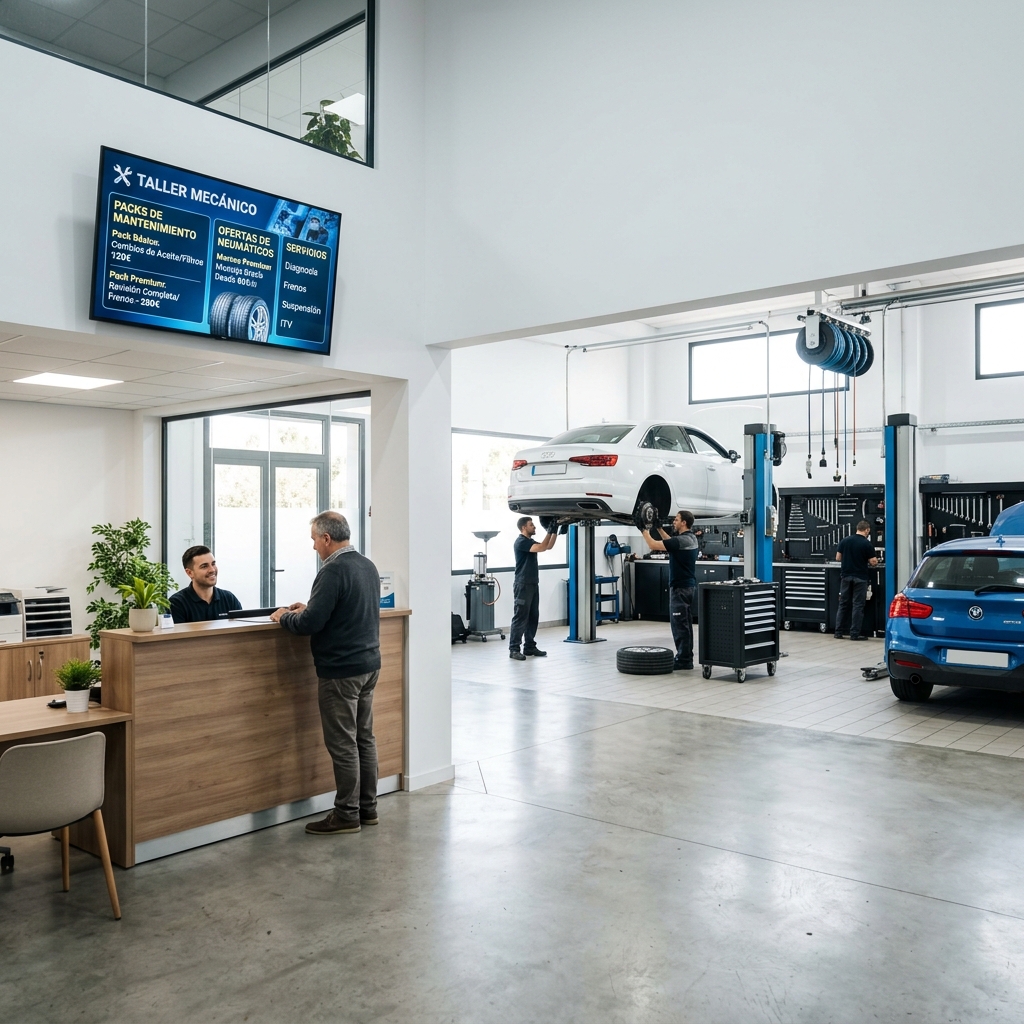 Instalación real de PubliTV / iDiRed en sector Talleres Mecánicos